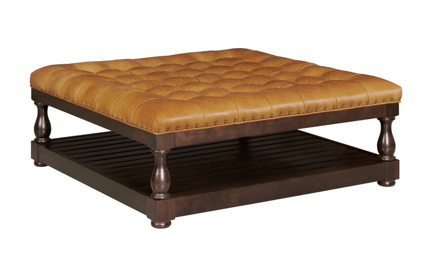 COPELAND COCKTAIL OTTOMAN - LEATHER 192