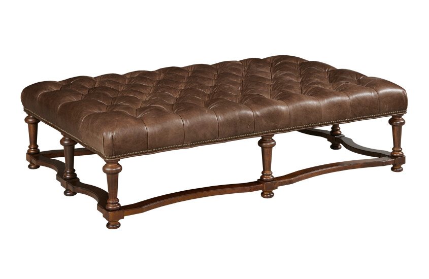 DELANEY COCKTAIL OTTOMAN - LEATHER 196