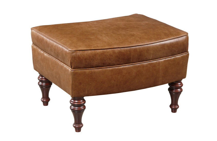 WELLSLEY OTTOMAN - LEATHER 169