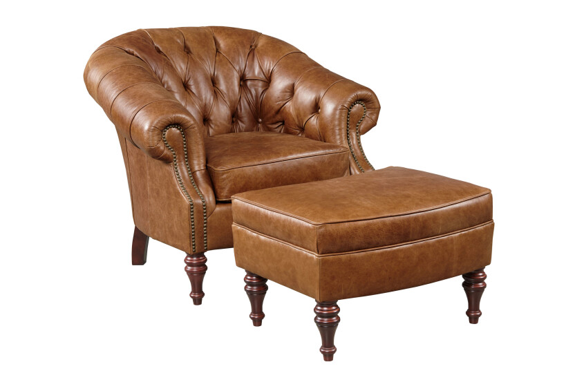 WELLSLEY OTTOMAN - LEATHER Room