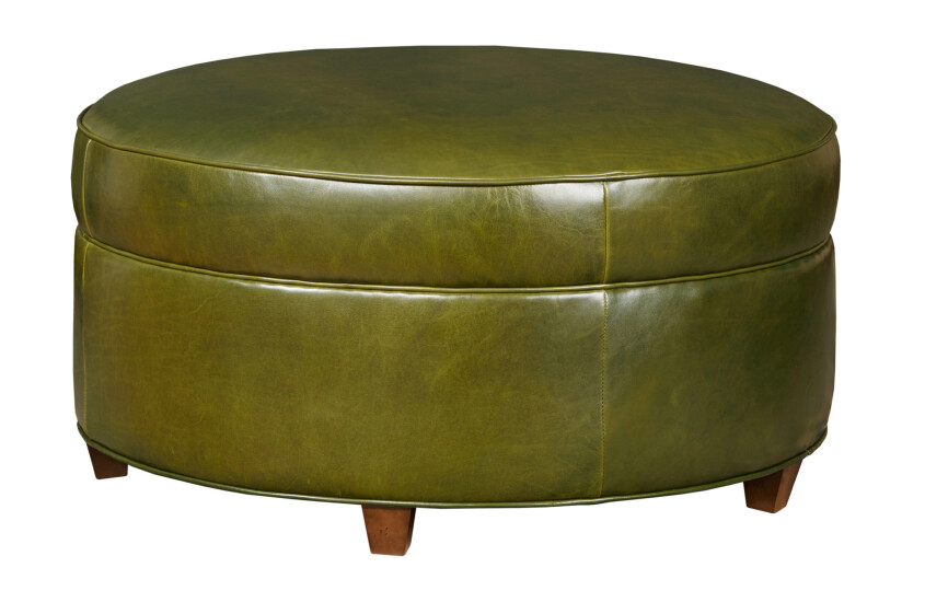 MONROE CKTL OTTOMAN - LEATHER 121