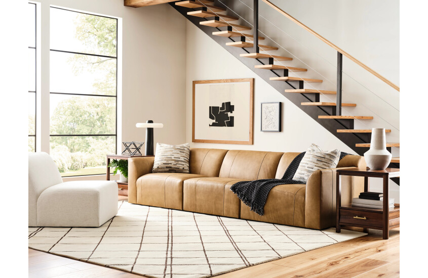 MODULAR ARMLESS CHAIR - LEATHER Room