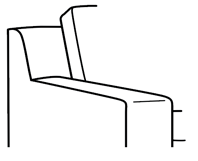 arms Large Track Arm Straight Back